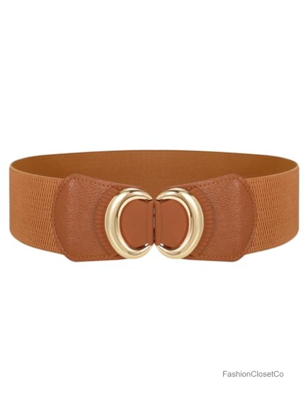 Women's Wide Elastic Waist Belt Faux Leather Stretch Vintage Dress Belt